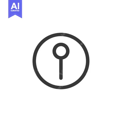Premium design asset: A Circle with a Vertical Line and a Circle Inside