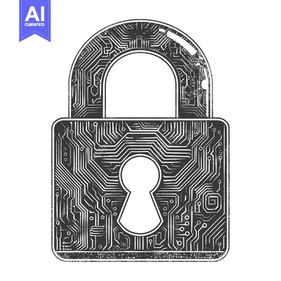 A Circuit Board Shaped Padlock with a Keyhole