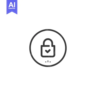 A circular icon with a padlock and a checkmark inside