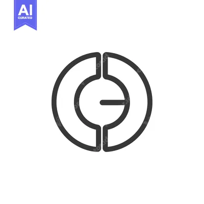 Aset premium populer: A Circular Logo with the Letter E Inside and Split in Half