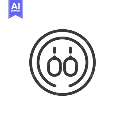 Aset premium populer: A circular outline with two round shapes inside, representing a power
