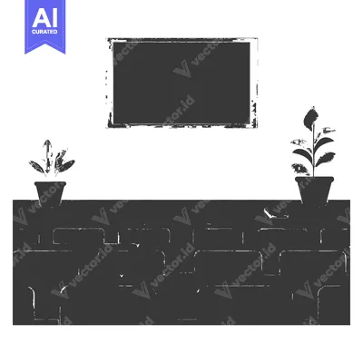 Aset premium populer: A classroom with a chalkboard, desks, and plants
