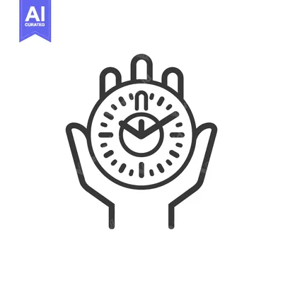 A Clock Held in Two Hands with Thumbs