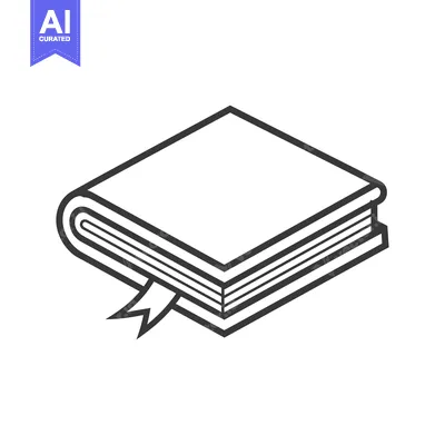 Aset desain premium: A closed book with a ribbon bookmark