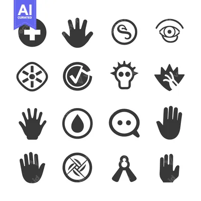 Aset desain premium: A Collection of 16 Simple Black and White Icons