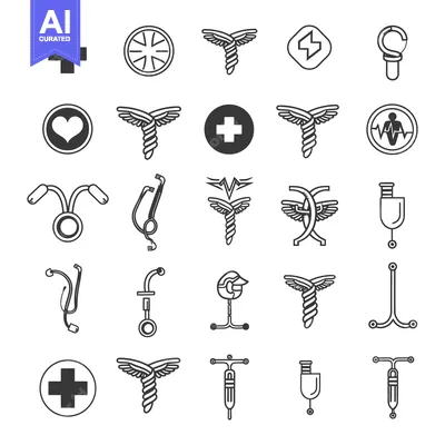 A Collection of 24 Medical and Healthcare Related Icons