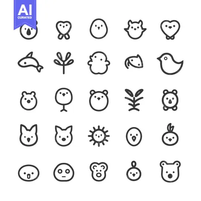 Popular premium asset: A Collection of 25 Cute Animal and Nature Icons
