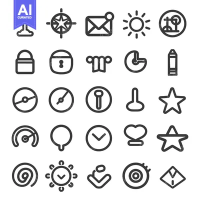 A Collection of 25 Diverse Line Icons