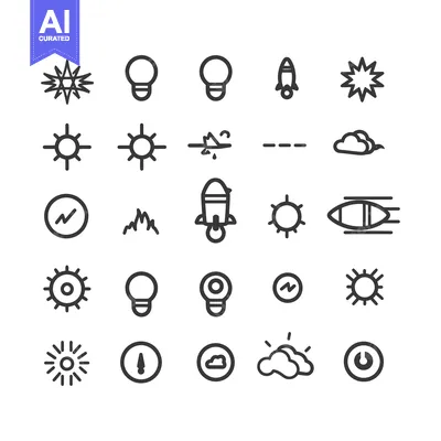 Popular premium asset: A Collection of 25 Line Icons Representing Different Concepts