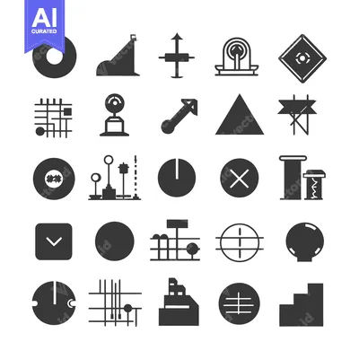 Premium design asset: A Collection of 25 Simple Geometric Black and White Icons