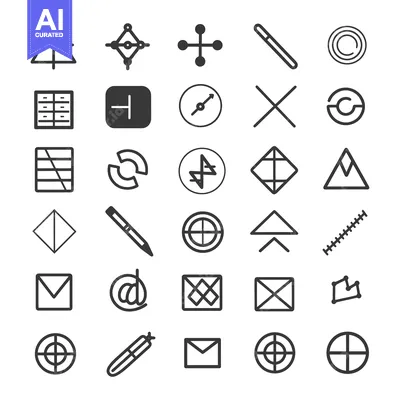 Premium design asset: A Collection of 30 Diverse Geometric Shapes and Symbols