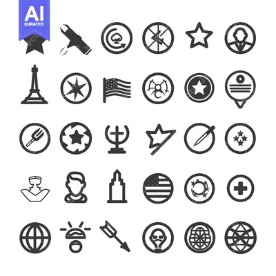 A Collection of 30 Diverse Symbols and Icons