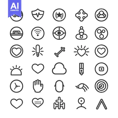 Aset premium populer: A Collection of 30 Simple Line Icons for Various Concepts