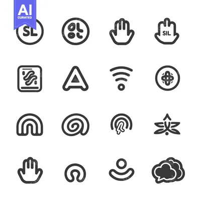 Popular premium asset: A Collection of Abstract Black and White Vector Icons