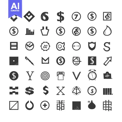 Aset desain premium: A Collection Of Abstract Geometric Shapes And Icons 37721