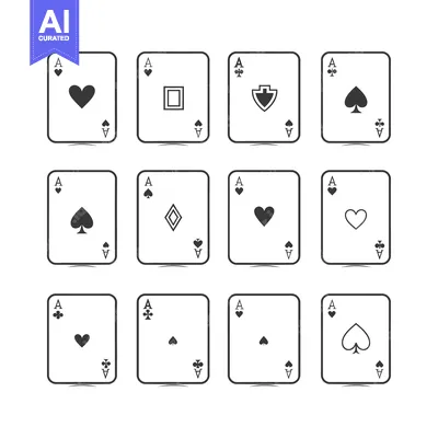 Aset premium populer: A Collection of Aces from a Standard Deck of Playing Cards