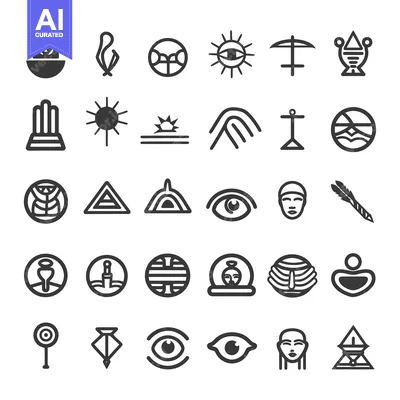 Aset premium populer: A Collection of Ancient Egyptian Symbols and Hieroglyphs