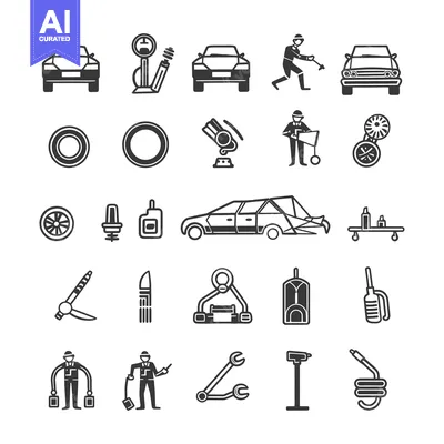 A Collection of Automotive Repair Icons