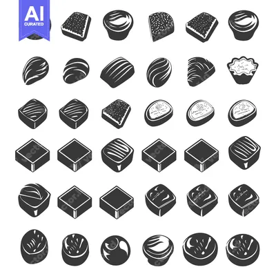 A Collection of Black and White Chocolate Candies