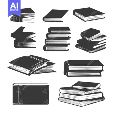 Premium design asset: A Collection of Black and White Illustrations Depicting Various Arrang