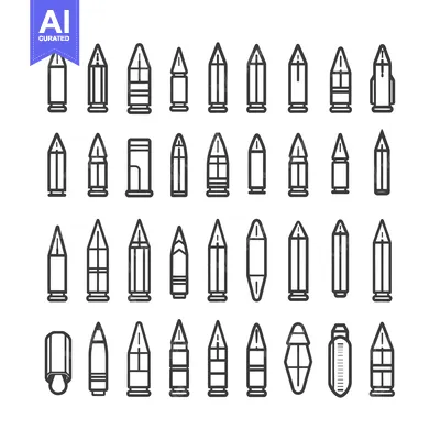 Premium design asset: A Collection of Bullet Outline Illustrations