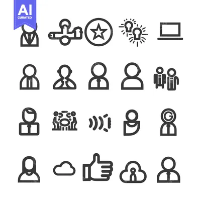 Aset premium populer: A Collection of Business and Social Media Related Icons