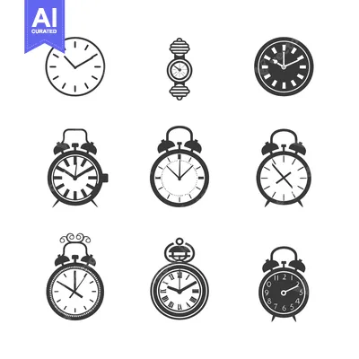 A Collection of Clock and Watch Icons