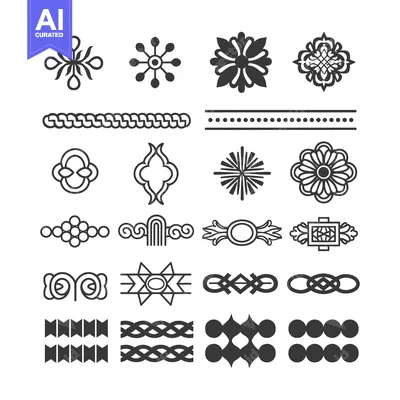 Premium design asset: A Collection of Decorative Floral and Geometric Patterns