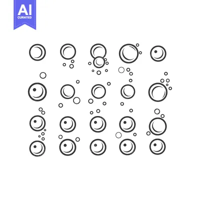Aset desain premium: A Collection of Different Sizes and Styles of Bubbles