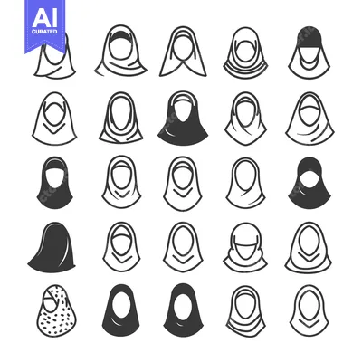 A Collection of Different Styles of Hijabs