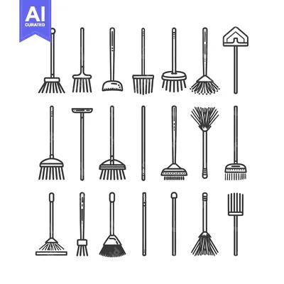 Popular premium asset: A Collection of Hand-Drawn Cleaning Tools