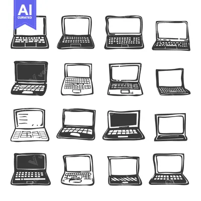 A Collection of Hand-Drawn Laptop Illustrations