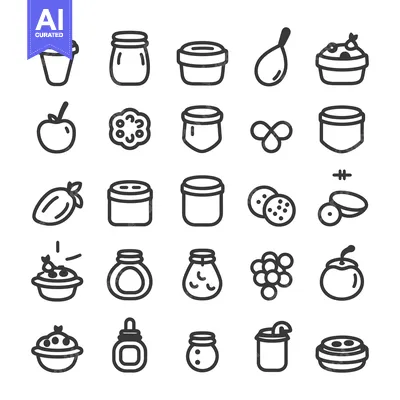 A Collection of Line Drawings Depicting Different Types of Containers,