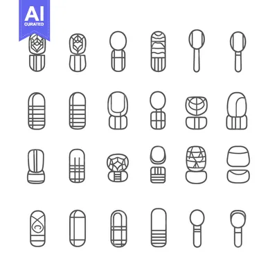 Premium design asset: A Collection of Line Drawings Depicting Different Types of Seats