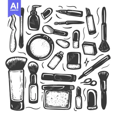 A Collection of Makeup Brushes, Lipsticks, and Other Beauty Products