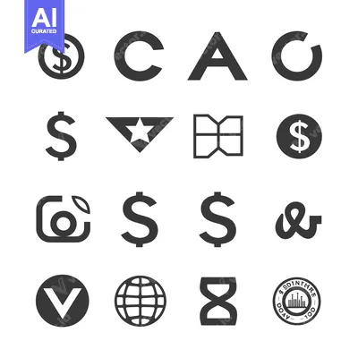 Premium design asset: A Collection of Monochromatic Icons and Symbols