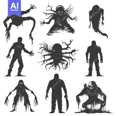 Popular premium asset: A Collection of Nine Monstrous Silhouettes