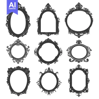 Premium design asset: A Collection of Nine Ornate, Ornamental, and Decorative Frames