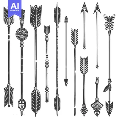 Aset premium populer: A Collection of Ornamental Arrow Designs