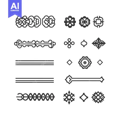 Aset premium populer: A Collection of Ornamental Design Elements