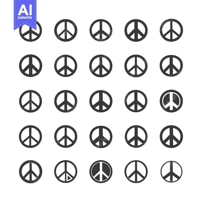 Premium design asset: A Collection of Peace Symbols in Various Styles