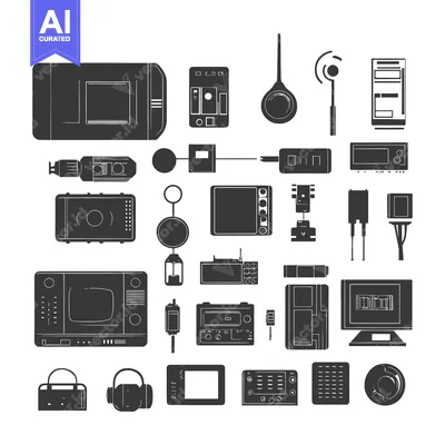 A Collection of Retro Electronic Devices and Gadgets