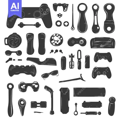 A Collection of Retro Gaming Controllers and Accessories