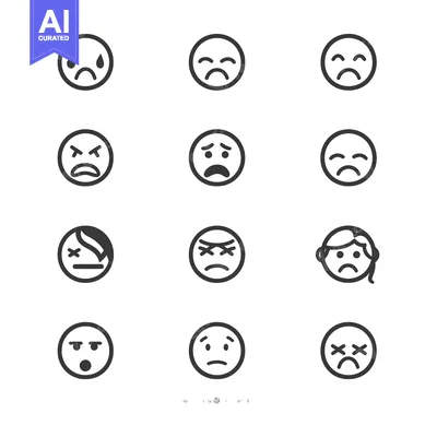 Aset premium populer: A Collection of Sad and Disappointed Emojis