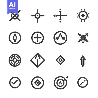 Premium design asset: A Collection of Sixteen Abstract Geometric Shapes