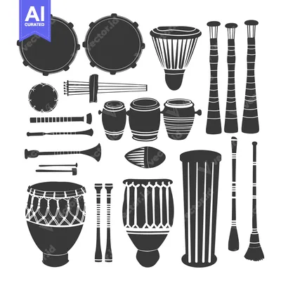 A Collection of Traditional African Musical Instruments