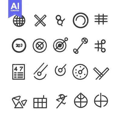 Popular premium asset: A Collection of Twenty-Four Line Art Icons