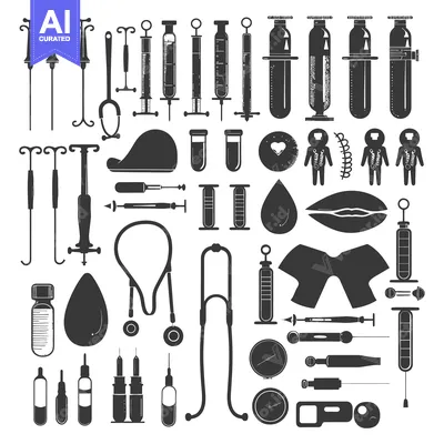 Aset premium populer: A Collection of Vintage Medical and Surgical Instruments