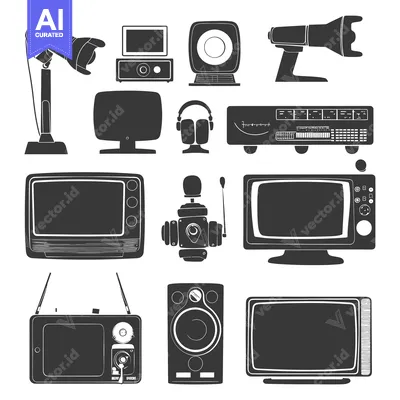 A Collection of Vintage Televisions, Audio Equipment, and Cameras