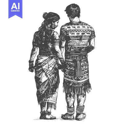 A Couple in Traditional Tribal Attire